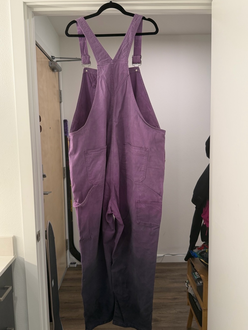 Wildfang Purple Ombre Cotton Overalls - Size 2X - Picture 2 of 6